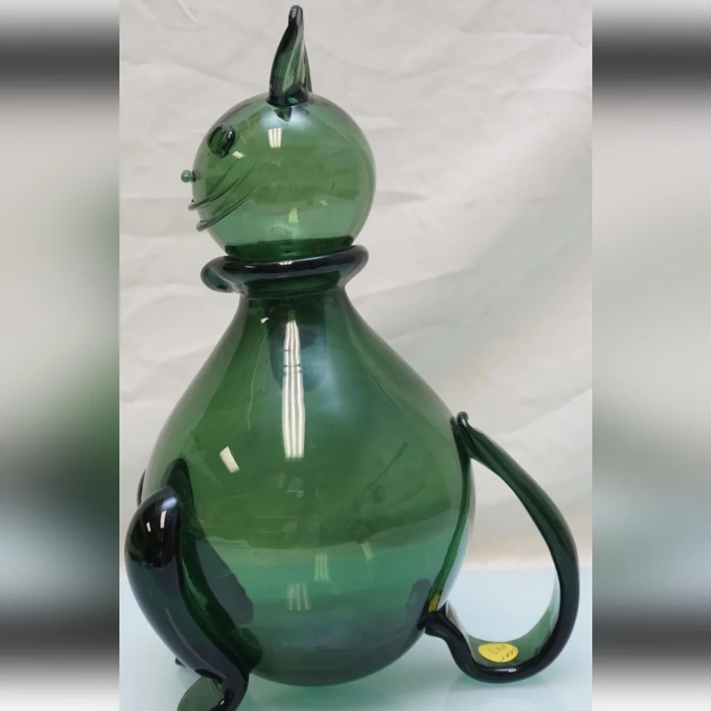 ISO Empoli Green Glass Rabbit Decanter Head NOT SELLING - Picture 3 of 3
